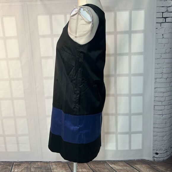 Theory Color Block satin sleeveless sheath Dress Size 6 - Picture 4 of 10